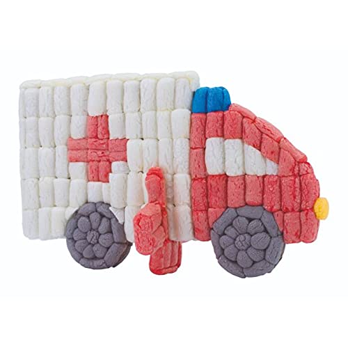 Playmais Fun to Play Firetruck Craft Set for Children from 3 Years I Educational Toy with More Than 500, 4 templates & Instructions I Natural Toy I Promotes Creativity & fine Motor Skills