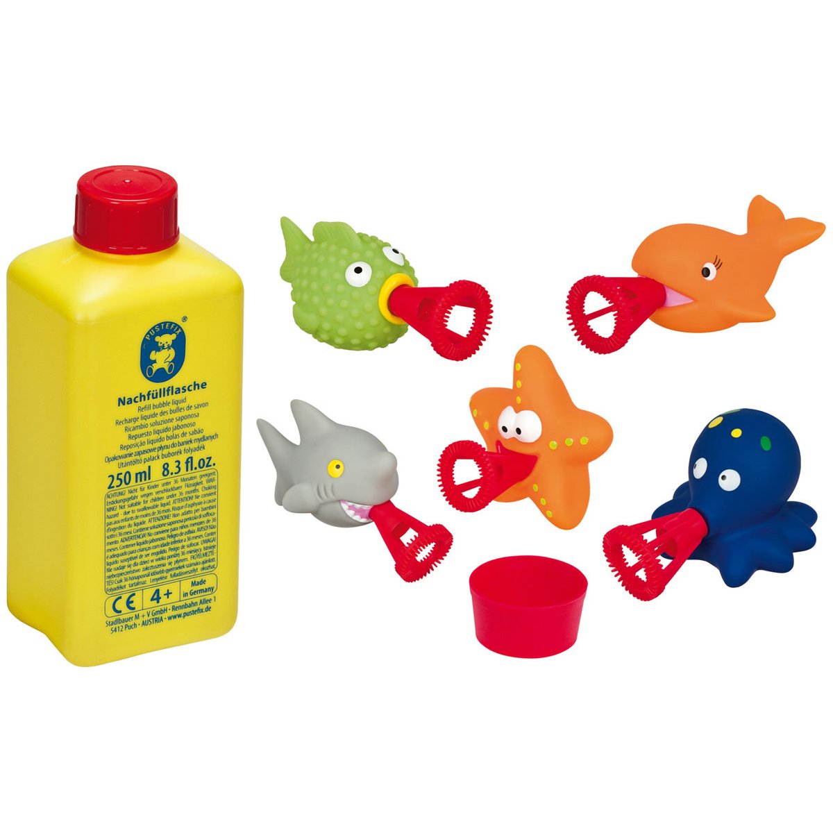 Pustefix 250 ml Sea World Mini Bubbelix Push Figures