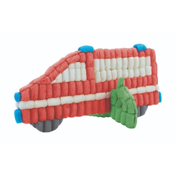 Playmais Fun to Play Firetruck Craft Set for Children from 3 Years I Educational Toy with More Than 500, 4 templates & Instructions I Natural Toy I Promotes Creativity & fine Motor Skills